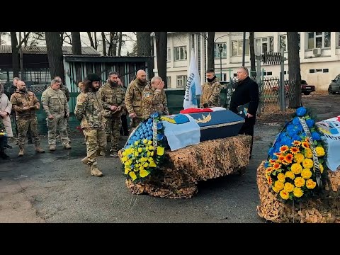 უკრაინაში დაღუპული ქართველი გმირები უკანასკნელ გზაზე გააცილეს